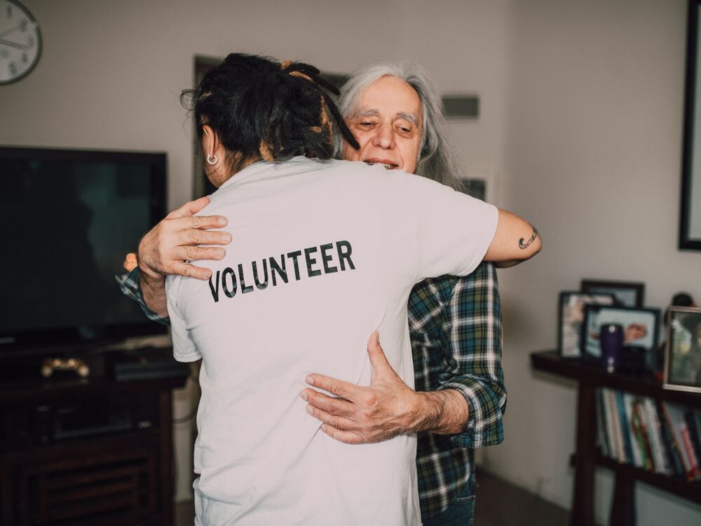 A moment of human connection and gratitude